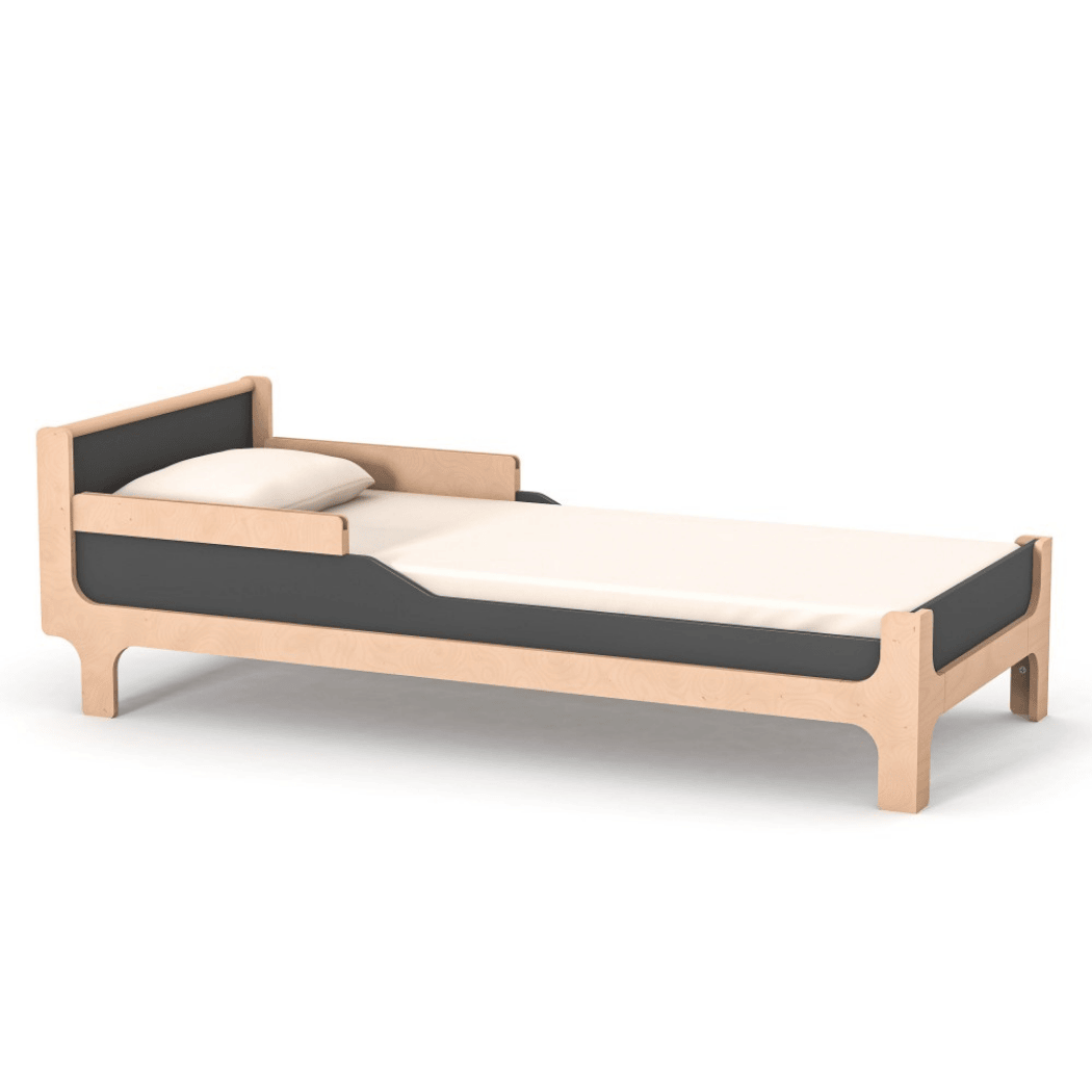 Postel pro Teenagery Markito 190 Gekko Kids, Tmavě šedá / Přírodní buk